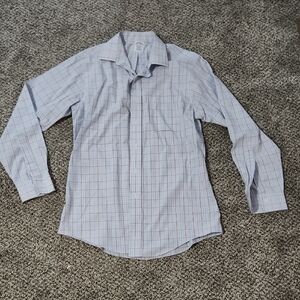 Brooks Brothers Light Blue and Red Plaid Dress Shirt